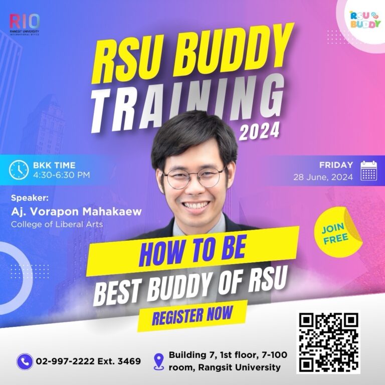 สำนักนานาชาติ ม.รังสิต จัดกิจกรรม RSU BUDDY TRAINING 2024